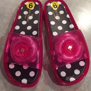 Kate spade pink plastic slippers